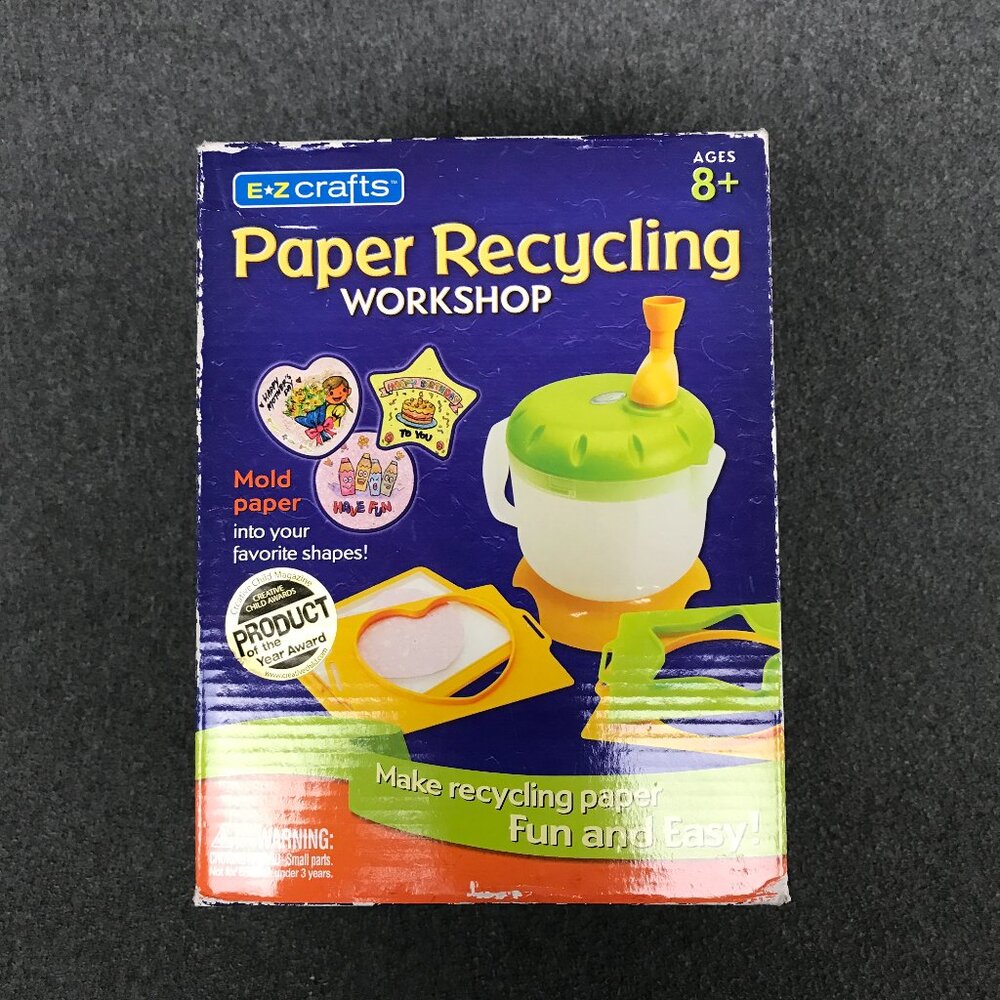 NEW! E-Z Crafts Paper Recycling Workshop / Mold Paper Into Many Shapes / Ages 8+